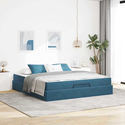 Sengeramme Med Madras 2 Stk. Fløjl - Variant 3399580