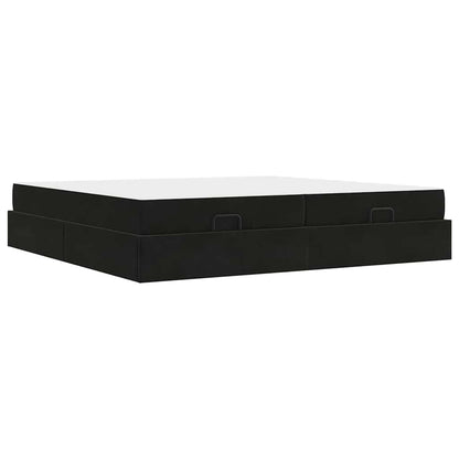 Sengestel Blcak 200 X 200 Cm Fløjl - Billede 2