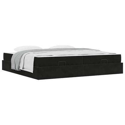 Sengestel Blcak 200 X 200 Cm Fløjl - Billede 3