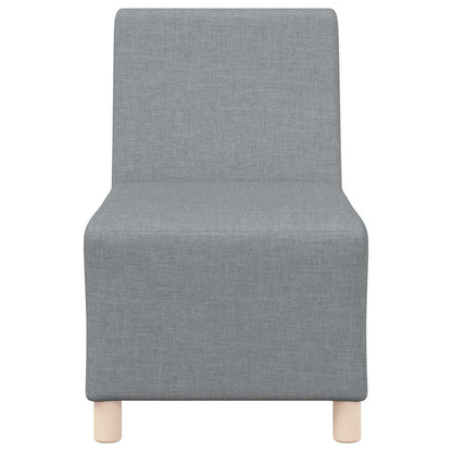 Modulsofa Enhed Uden Arme 2 Pcs Lysegrå 55 X 74 X 82 Cm Stof - Billede 5