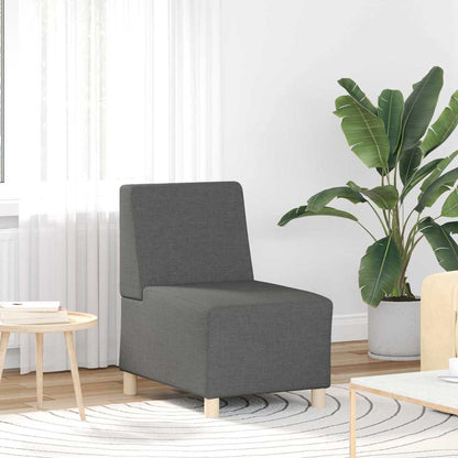 Modulsofa Enhed Uden Arme 2 Pcs Mørkegrå 55 X 74 X 82 Cm Stof - Billede 3