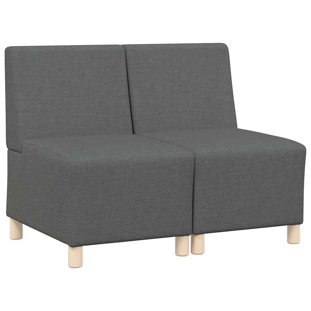Modulsofa Enhed Uden Arme 2 Pcs Mørkegrå 55 X 74 X 82 Cm Stof - Billede 2