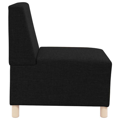 Modulsofa Enhed Uden Arme 2 Pcs Sort 55 X 74 X 82 Cm Stof - Billede 6