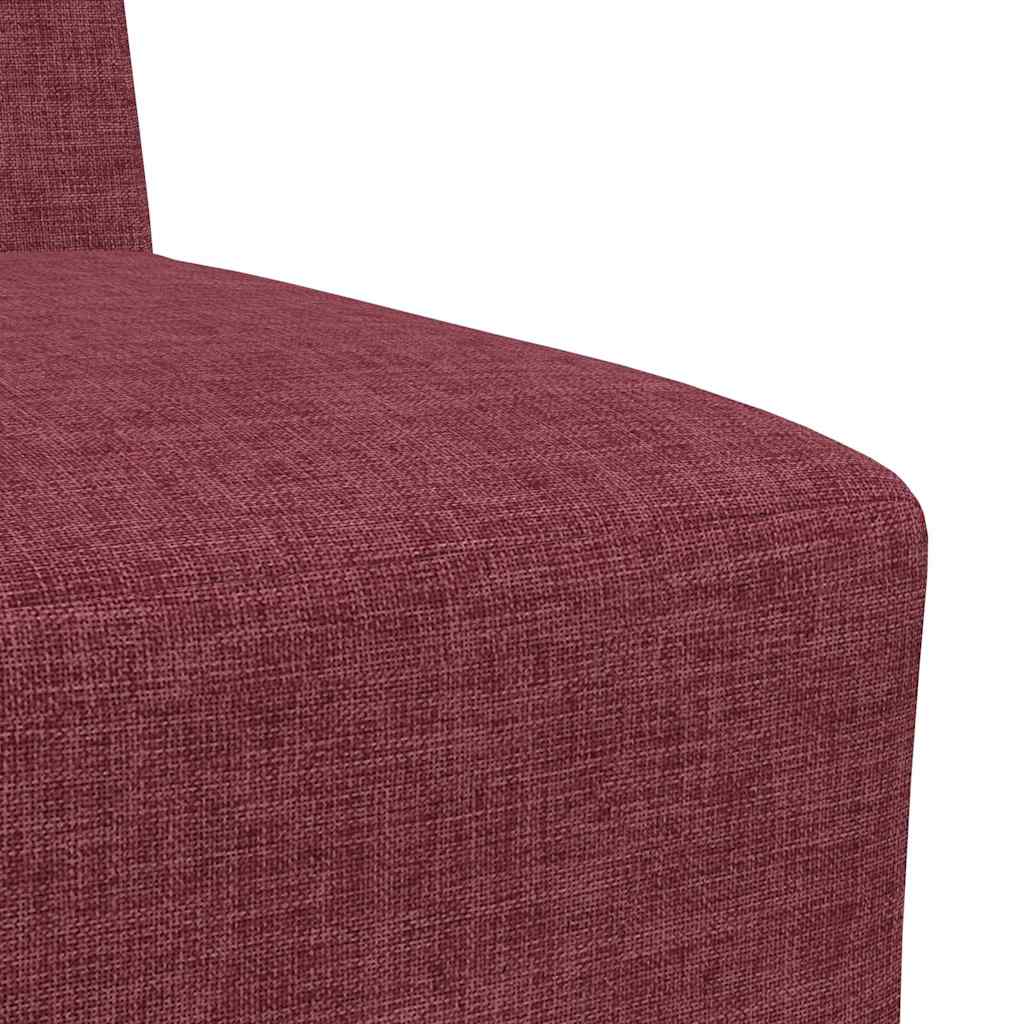 Modulsofa Enhed Uden Arme 2 Pcs Rød 55 X 74 X 82 Cm Stof - Billede 8