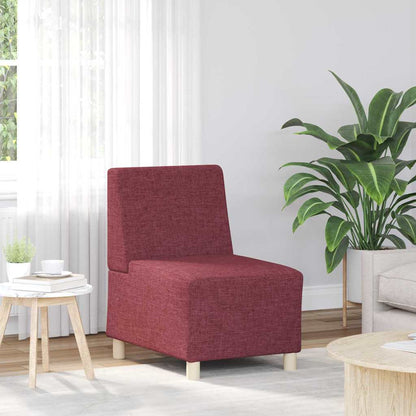 Modulsofa Enhed Uden Arme 2 Pcs Rød 55 X 74 X 82 Cm Stof - Billede 3