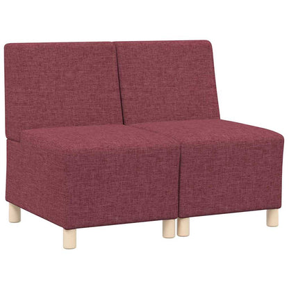 Modulsofa Enhed Uden Arme 2 Pcs Rød 55 X 74 X 82 Cm Stof - Billede 2