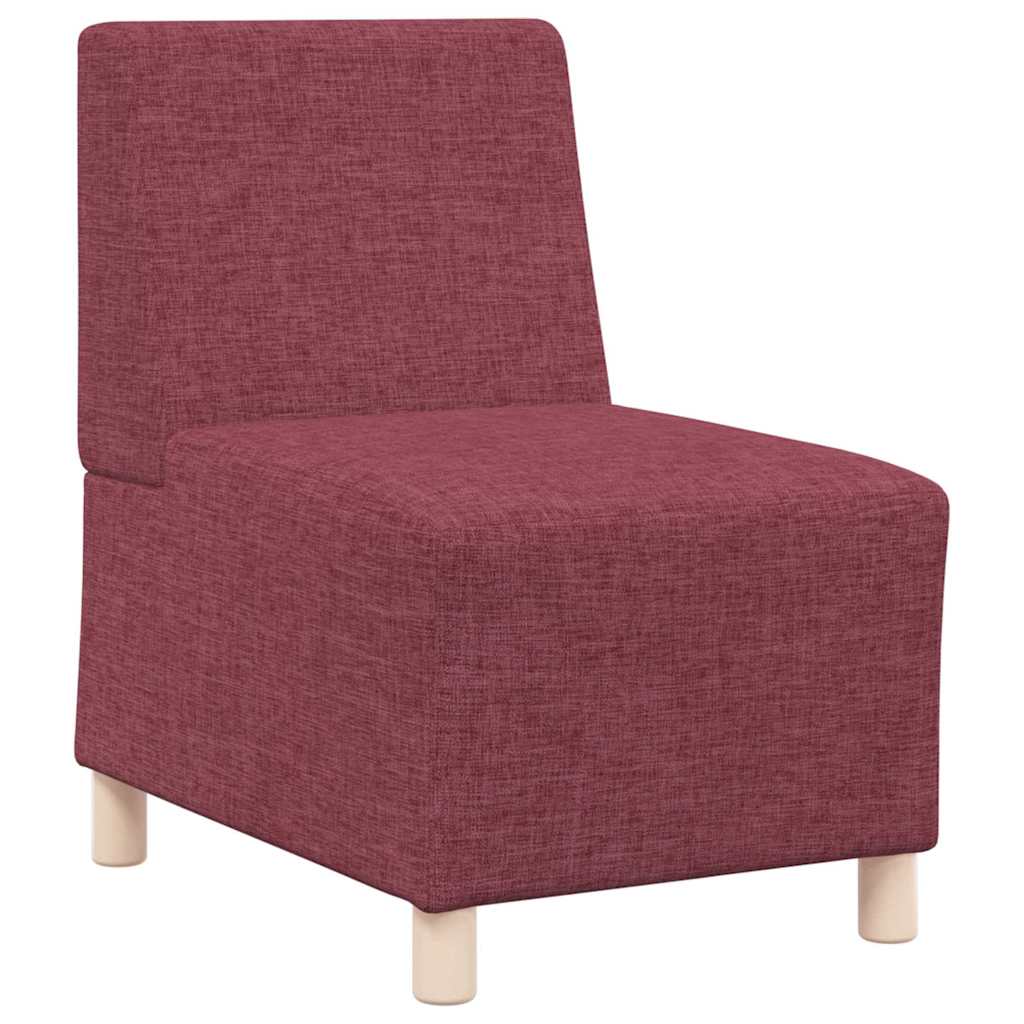 Modulsofa Enhed Uden Arme 2 Pcs Rød 55 X 74 X 82 Cm Stof - Billede 4