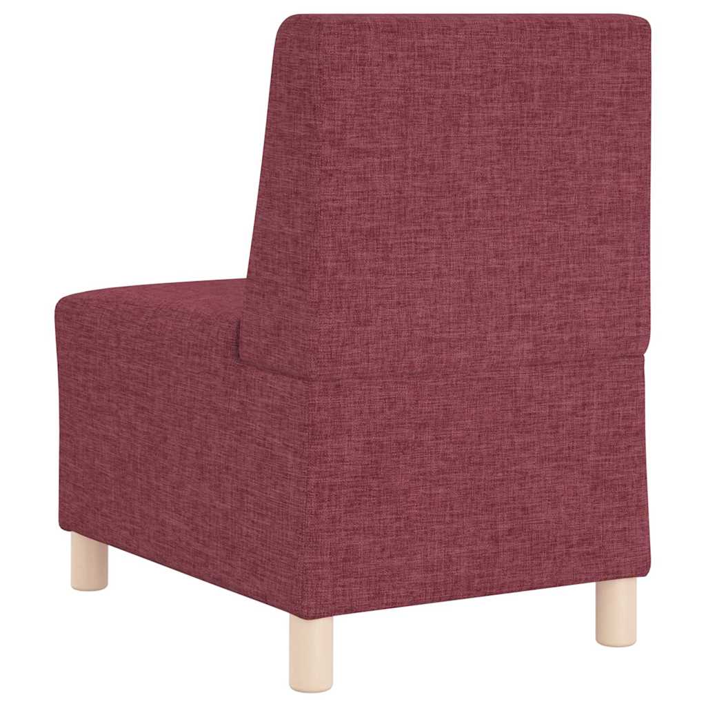 Modulsofa Enhed Uden Arme 2 Pcs Rød 55 X 74 X 82 Cm Stof - Billede 7