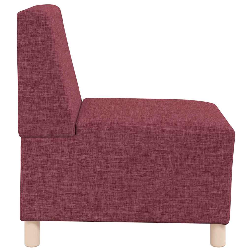 Modulsofa Enhed Uden Arme 2 Pcs Rød 55 X 74 X 82 Cm Stof - Billede 6