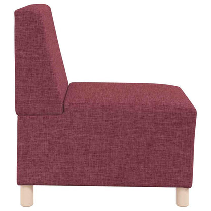 Modulsofa Enhed Uden Arme 2 Pcs Rød 55 X 74 X 82 Cm Stof - Billede 6