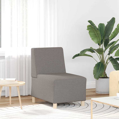Modulsofa Enhed Uden Arme 2 Pcs Gråbrun 55 X 74 X 82 Cm Stof - Billede 3