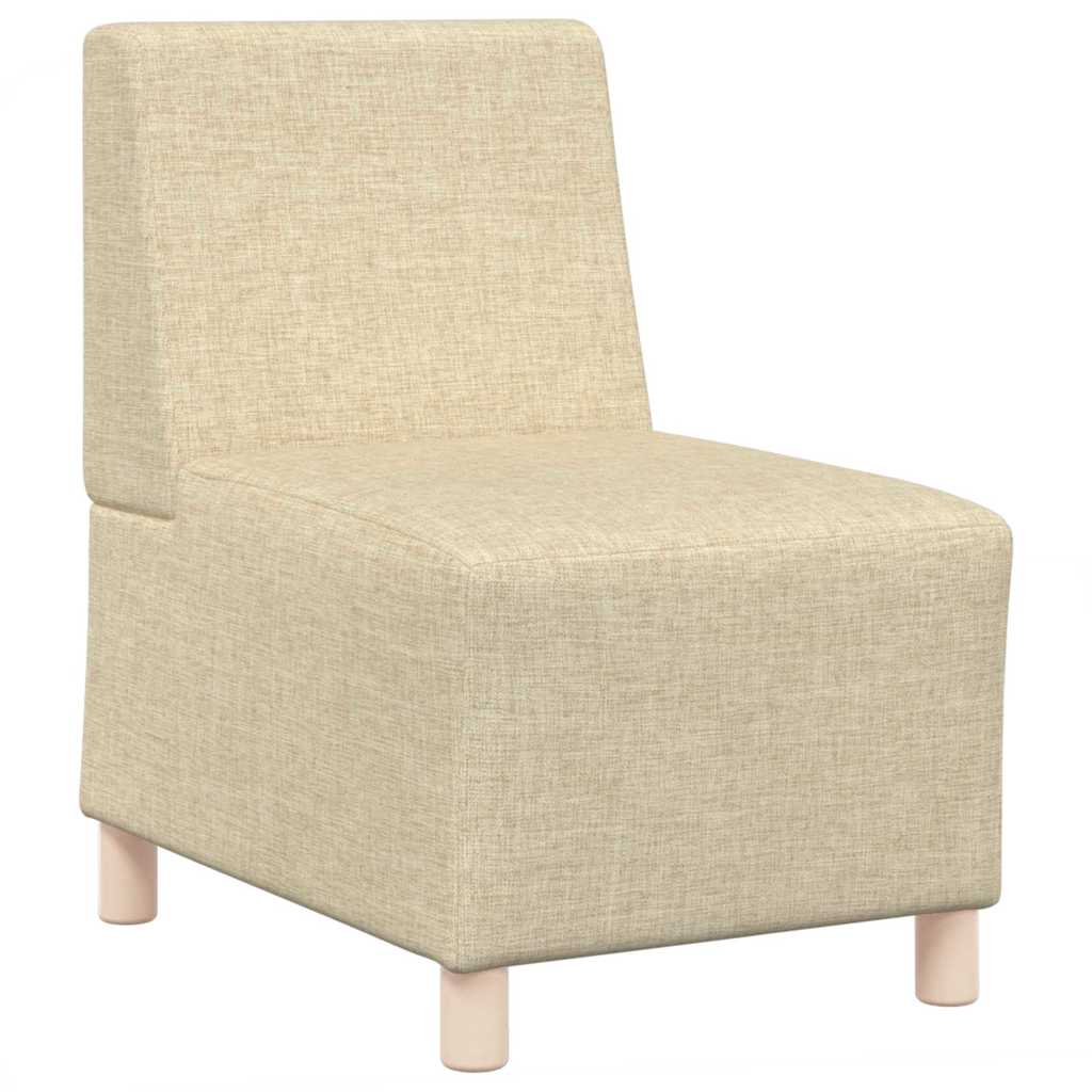 Modulsofa Enhed Uden Arme 2 Pcs Creme 55 X 74 X 82 Cm Stof - Billede 4