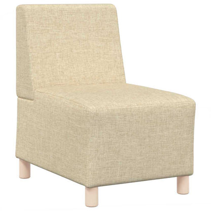 Modulsofa Enhed Uden Arme 2 Pcs Creme 55 X 74 X 82 Cm Stof - Billede 4