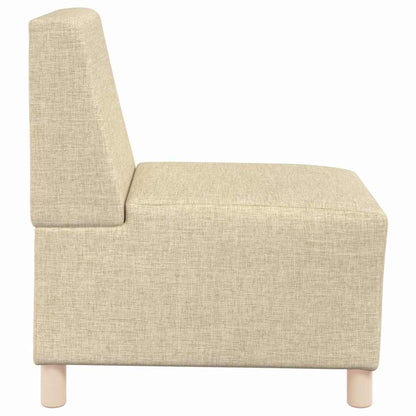 Modulsofa Enhed Uden Arme 2 Pcs Creme 55 X 74 X 82 Cm Stof - Billede 6