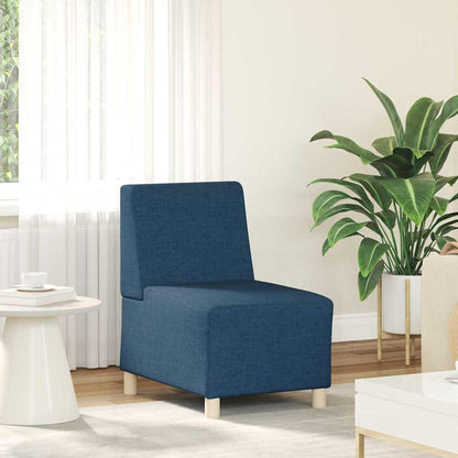 Modulsofa Enhed Uden Arme 2 Pcs Blå 55 X 74 X 82 Cm Stof - Billede 3