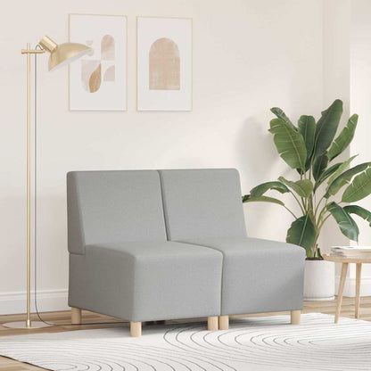 Modulsofa Enhed Uden Arme 2 Pcs Skygrå 55 X 74 X 82 Cm Stof - Hovedbillede