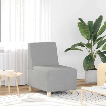 Modulsofa Enhed Uden Arme 2 Pcs Skygrå 55 X 74 X 82 Cm Stof - Billede 3