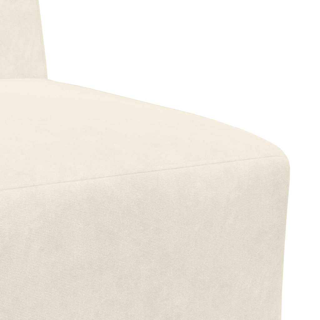 Modulsofa Enhed Uden Arme 2 Pcs Creme 55 X 74 X 82 Cm Fløjl - Billede 12