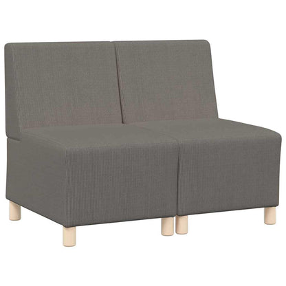 Modulsofa Enhed Uden Arme 2 Pcs Lysegrå 55 X 74 X 82 Cm - Billede 2