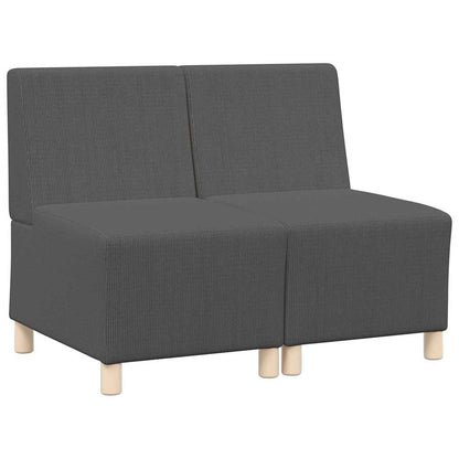 Modulsofa Enhed Uden Arme 2 Pcs Mørkegrå 55 X 74 X 82 Cm - Billede 2