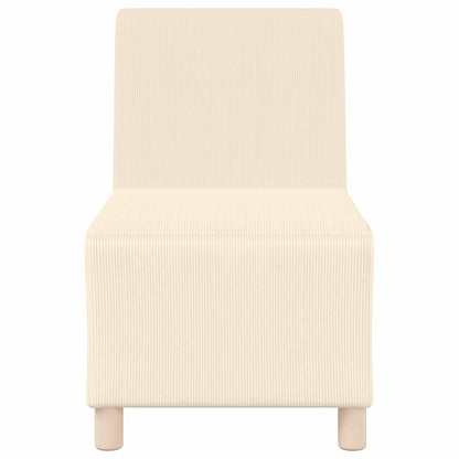 Modulsofa Enhed Uden Arme 2 Pcs Creme 55 X 74 X 82 Cm - Billede 5