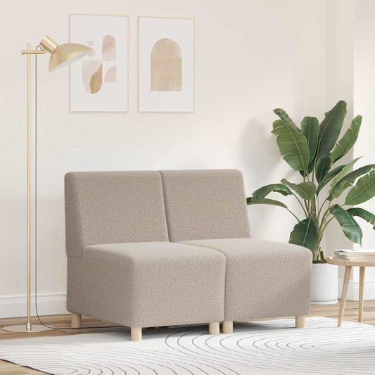 Modulsofa Enhed Uden Arme 2 Pcs Lysegrå 55 X 74 X 82 Cm - Hovedbillede