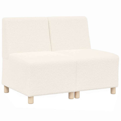Modulsofa Enhed Uden Arme 2 Pcs Creme 55 X 74 X 82 Cm - Billede 2