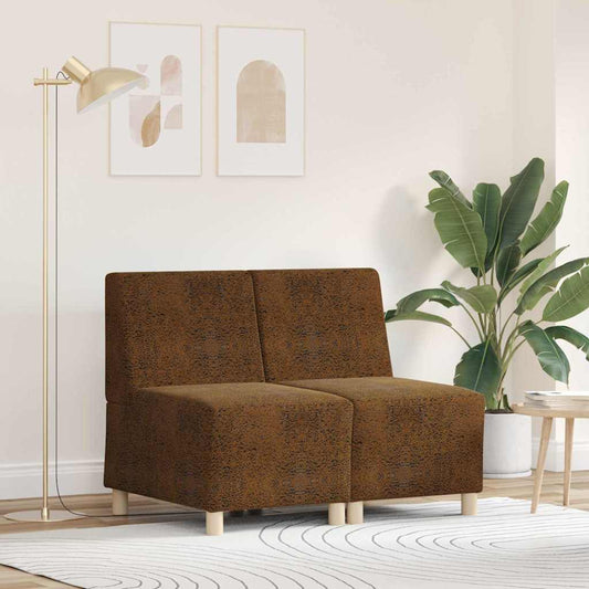 Modulsofa Enhed Uden Arme 2 Pcs Brun 55 X 74 X 82 Cm - Hovedbillede
