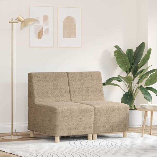 Modulsofa Enhed Uden Arme 2 Pcs Lysegrå 55 X 74 X 82 Cm - Hovedbillede