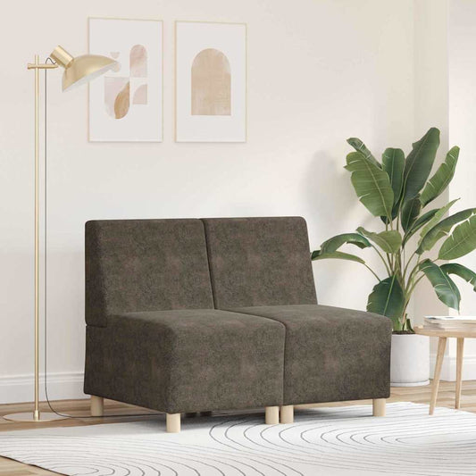 Modulsofa Enhed Uden Arme 2 Pcs Mørkegrå 55 X 74 X 82 Cm - Hovedbillede