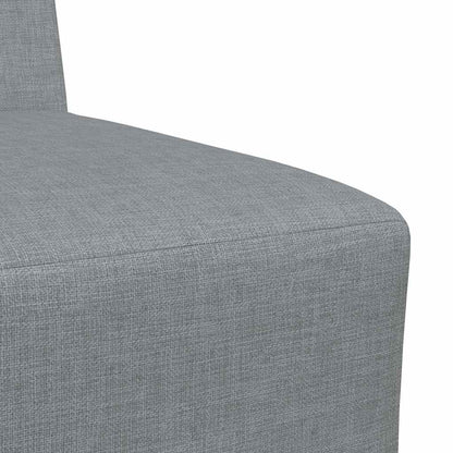 Modulsofa Enhed Uden Arme 3 Pcs Lysegrå 55 X 74 X 82 Cm Stof - Billede 8