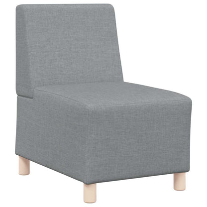 Modulsofa Enhed Uden Arme 3 Pcs Lysegrå 55 X 74 X 82 Cm Stof - Billede 4