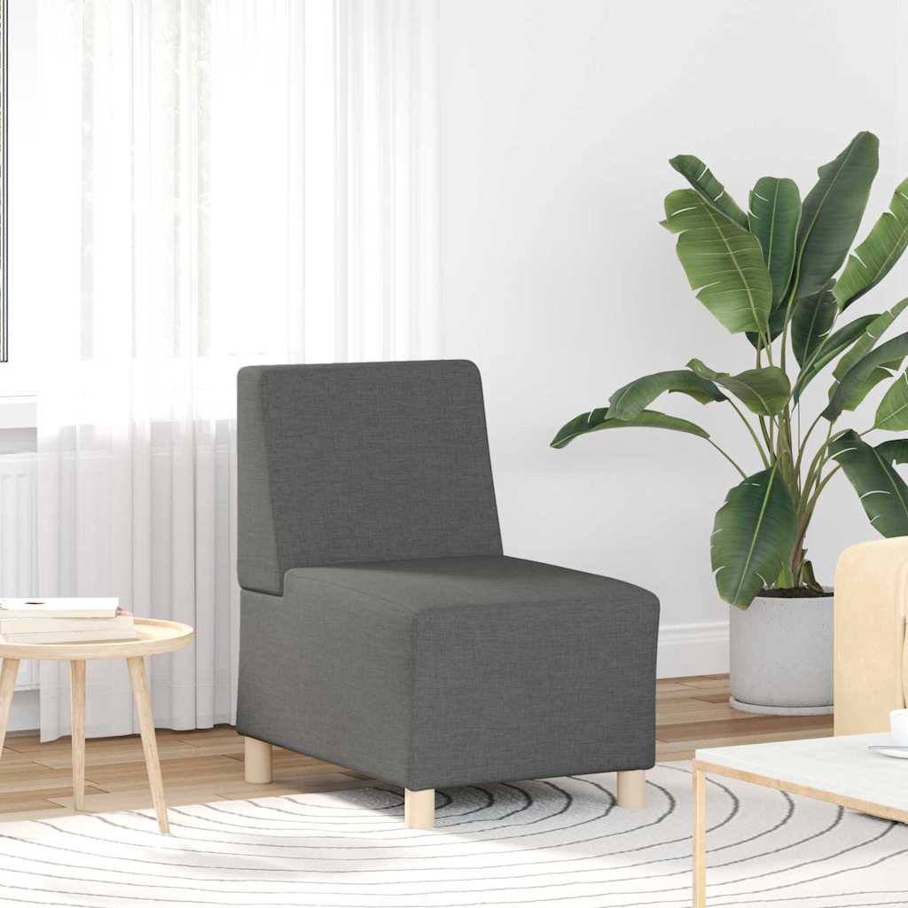 Modulsofa Enhed Uden Arme 3 Pcs Mørkegrå 55 X 74 X 82 Cm Stof - Billede 3