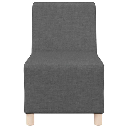 Modulsofa Enhed Uden Arme 3 Pcs Mørkegrå 55 X 74 X 82 Cm Stof - Billede 5