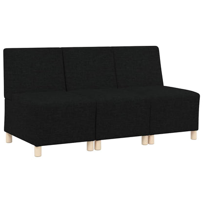 Modulsofa Enhed Uden Arme 3 Pcs Sort 55 X 74 X 82 Cm Stof - Billede 2