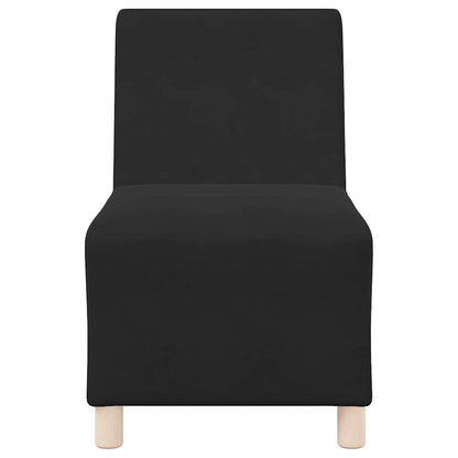 Modulsofa Enhed Uden Arme 3 Pcs Sort 55 X 74 X 82 Cm Fløjl - Billede 5
