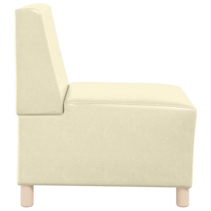 Modulsofa Enhed Uden Arme 3 Pcs Creme 55 X 74 X 82 Cm - Billede 6