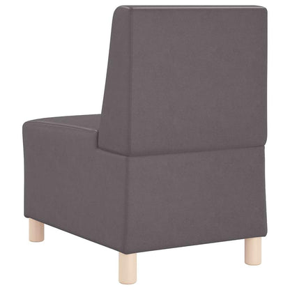 Modulsofa Enhed Uden Arme 3 Pcs Grå 55 X 74 X 82 Cm Faux Læder - Billede 7