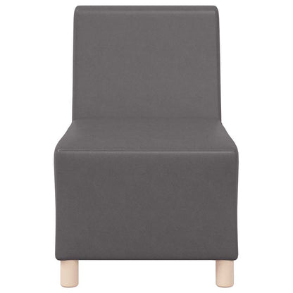 Modulsofa Enhed Uden Arme 3 Pcs Grå 55 X 74 X 82 Cm Faux Læder - Billede 5