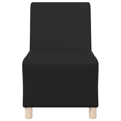 Modulsofa Enhed Uden Arme 3 Pcs Sort 55 X 74 X 82 Cm Faux Læder - Billede 5