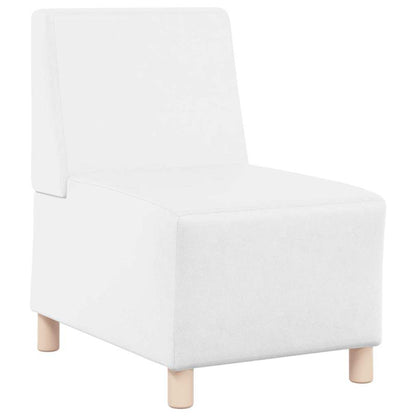 Modulsofa Enhed Uden Arme 3 Pcs Hvid 55 X 74 X 82 Cm Faux Læder - Billede 4