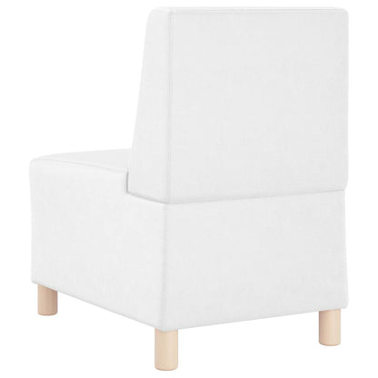 Modulsofa Enhed Uden Arme 3 Pcs Hvid 55 X 74 X 82 Cm Faux Læder - Billede 7