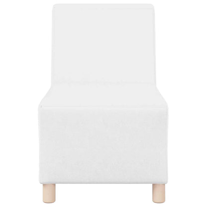 Modulsofa Enhed Uden Arme 3 Pcs Hvid 55 X 74 X 82 Cm Faux Læder - Billede 5