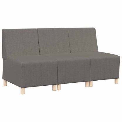 Modulsofa Enhed Uden Arme 3 Pcs Lysegrå 55 X 74 X 82 Cm - Billede 2