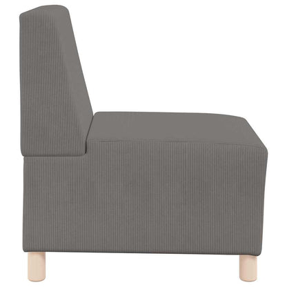 Modulsofa Enhed Uden Arme 3 Pcs Lysegrå 55 X 74 X 82 Cm - Billede 6
