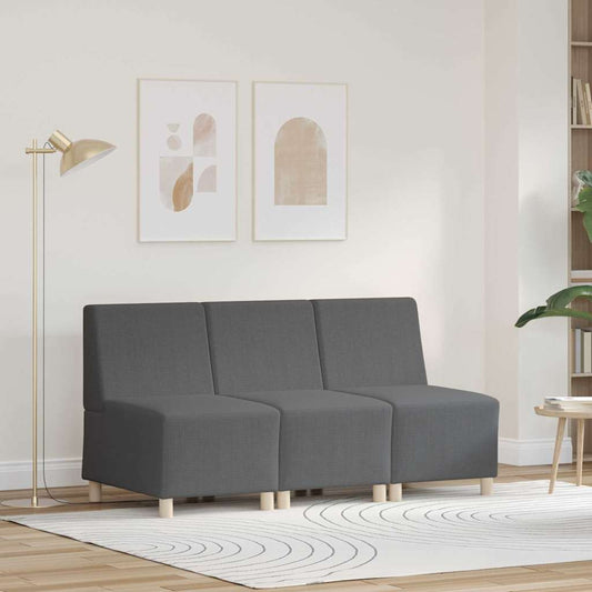 Modulsofa Enhed Uden Arme 3 Pcs Mørkegrå 55 X 74 X 82 Cm - Hovedbillede