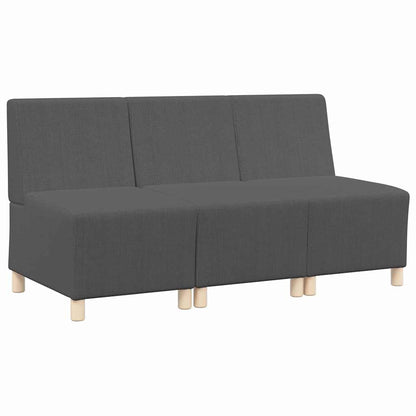 Modulsofa Enhed Uden Arme 3 Pcs Mørkegrå 55 X 74 X 82 Cm - Billede 2