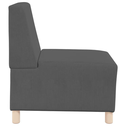 Modulsofa Enhed Uden Arme 3 Pcs Mørkegrå 55 X 74 X 82 Cm - Billede 6