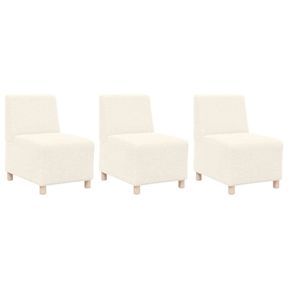 Modulsofa Enhed Uden Arme 3 Pcs Creme 55 X 74 X 82 Cm - Billede 2