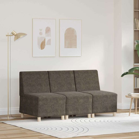 Modulsofa Enhed Uden Arme 3 Pcs Mørkegrå 55 X 74 X 82 Cm - Hovedbillede